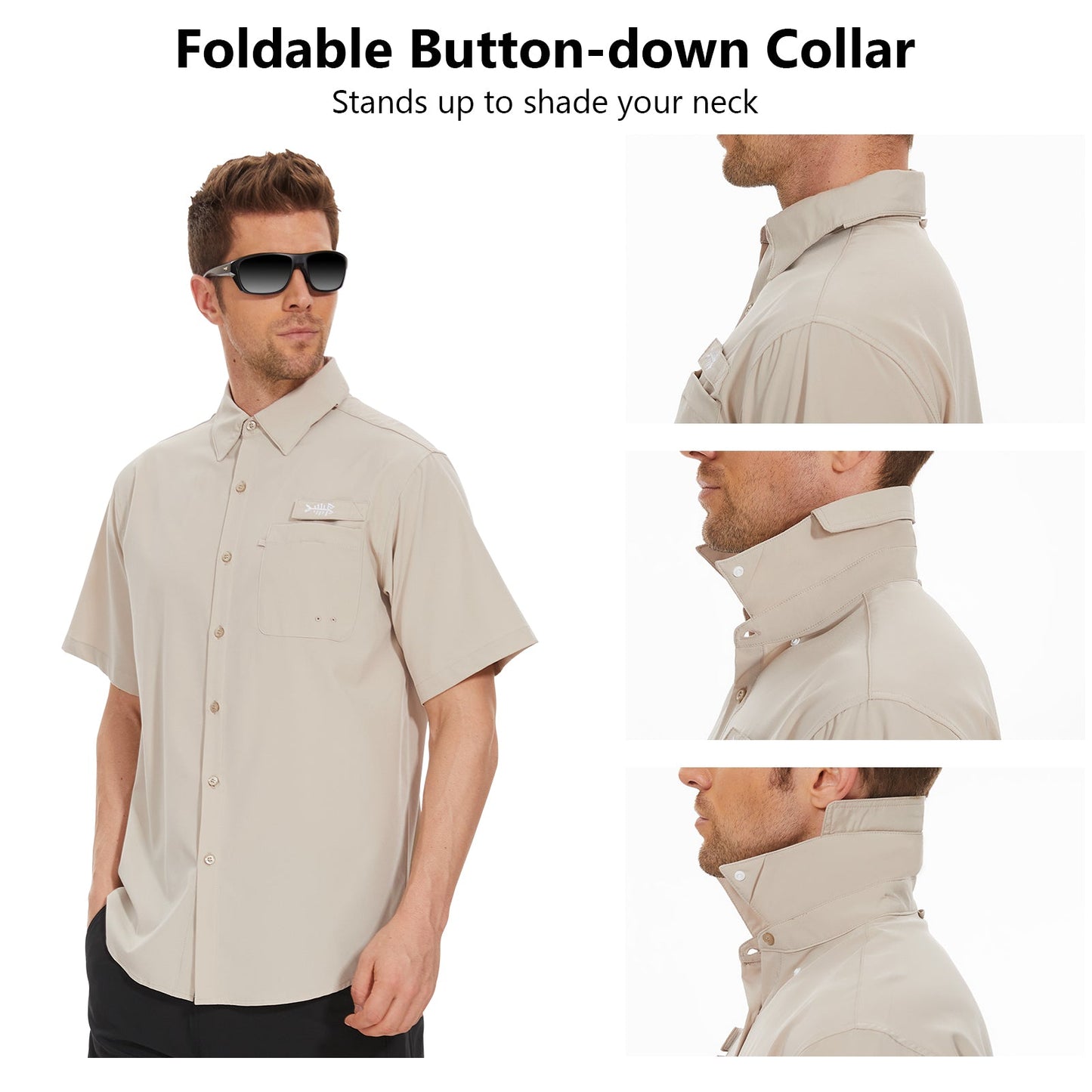 Mens Sun Protective Button Down Shirt-44