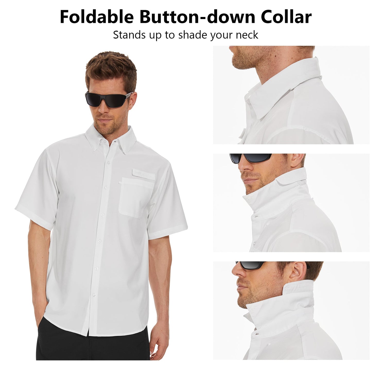 Mens Sun Protective Button Down Shirt-5