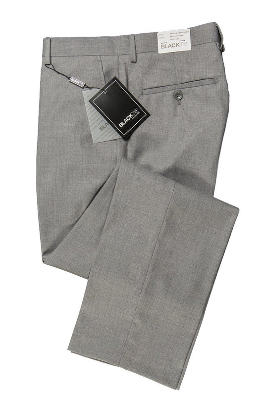 "Bradley" Heather Grey Luxury Wool Blend Suit Pants-0