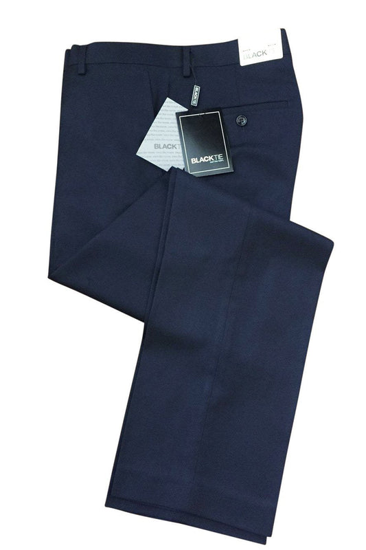 "Bradley" Midnight Navy Luxury Wool Blend Suit Pants - Unhemmed-0