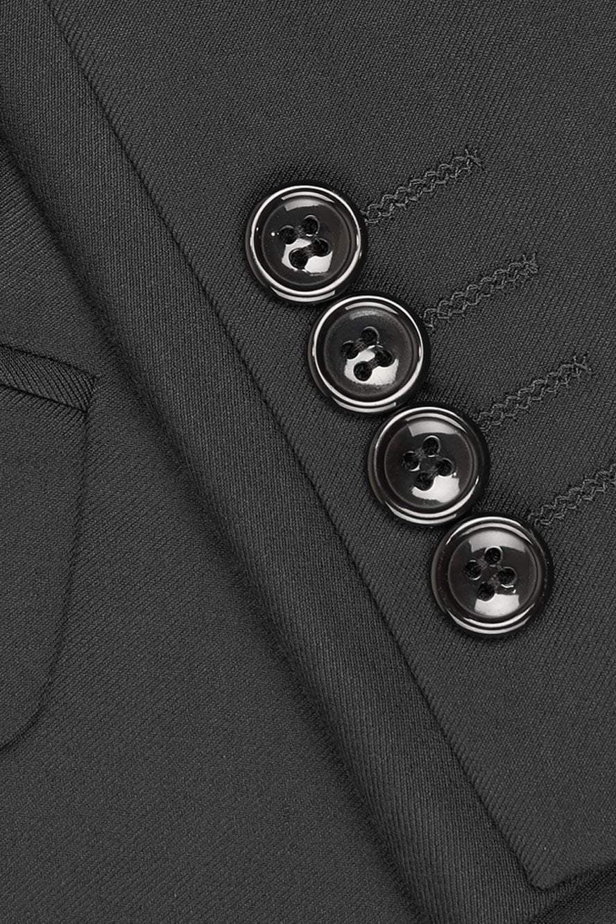"Madison" Black Suit Jacket Notch (Separates)-2